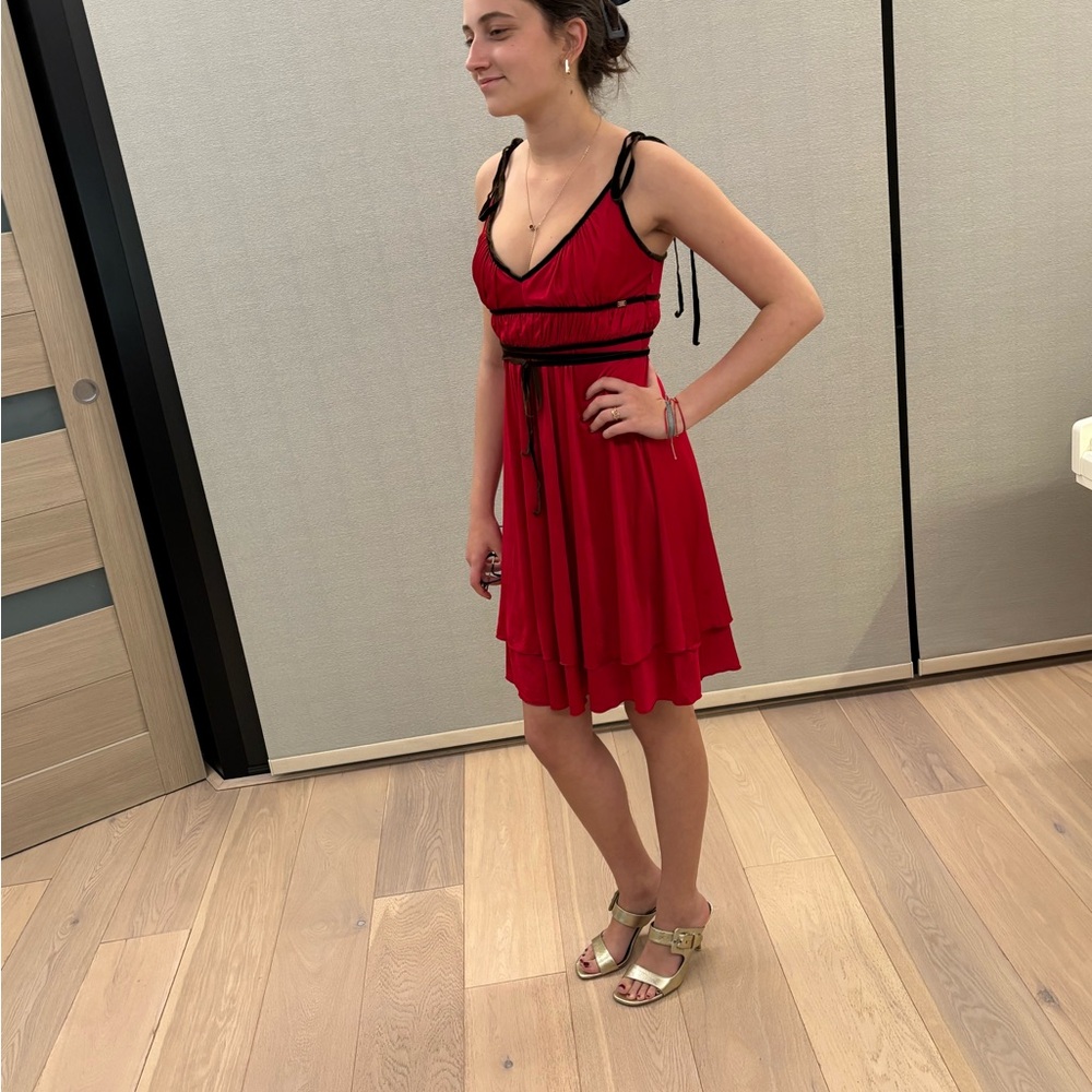 Miss Sixty Red and Black Mini Dress